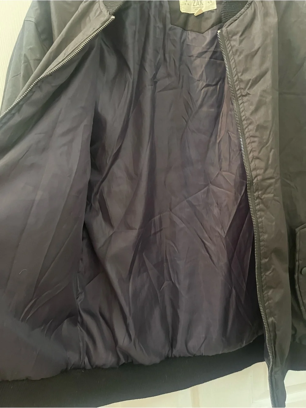 ZAK men’s black bomber jacket